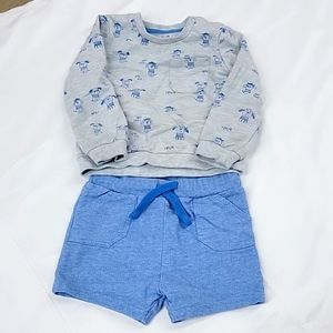 F&F Pirate Puppy Sweatshirt Shorts